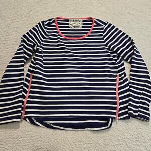 Lili's Closet Navy and White Striped Pullover Top Size XS Coastal Nautical
